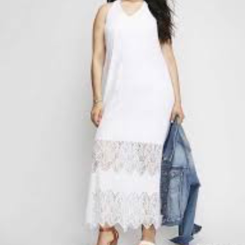 White maxi dress